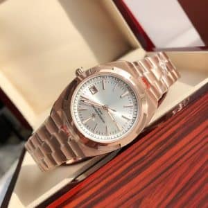 Super Clone Vacheron Constantin Overseas 41mm Silver Dial Rose Gold Stainless Steel Integrated Bracelet BBS Factory