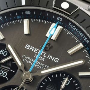 Super Clone Breitling Chronomat 42 Slate Grey Dial Black Subdials Stainless Steel Pilot Bracelet BLS Factory