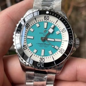 Super Clone Breitling Superocean 44 Turquoise Dial Stainless Steel Bracelet BLS Factory