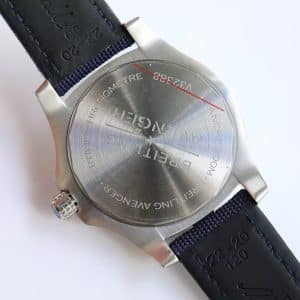 Super Clone Breitling Avenger 43 Blue Dial Stainless Steel Fabric Strap GF Factory
