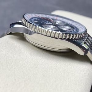Breitling Navitimer Super Clone by BLS Factory — Steel Case, Blue Dial, On the Wrist in Motion