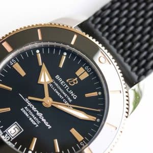 Super Clone Breitling Superocean Heritage II Black Dial Black Bezel Rubber Strap BLS Factory China Replica Edition