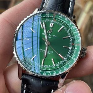 Breitling Navitimer Super Clone – BLS Factory Silver Case Green Dial Edition