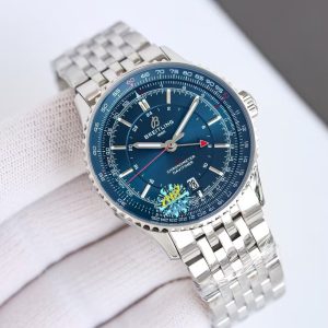 Breitling Navitimer GMT Super Clone – H8 Factory Stainless Steel Deep Blue Dial on Bracelet
