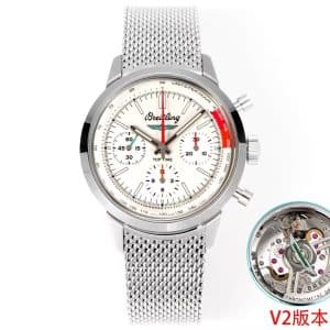 Super Clone Breitling Top Time 41 Classic Cream Dial Stainless Steel Mesh Bracelet BLS Factory