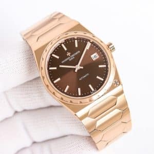 Super Clone Vacheron Constantin Historiques 222 37mm Brown Dial Rose Gold Case Integrated Bracelet VC+ Factory