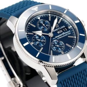 Super Clone Breitling Superocean Heritage II Chronograph 44 Blue Dial Blue Bezel BLS Factory Replica (China Edition)