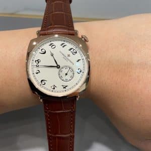Super Clone Vacheron Constantin Historiques 4200H/000R-9359 40mm Off White Dial Pink Gold Case Leather Strap VC+ Factory