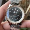 Breitling Navitimer Super Clone – BLS Factory Rose Gold Case Dark Gray Dial on Steel Bracelet