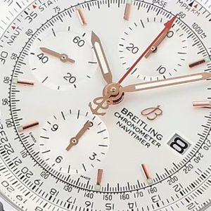 Breitling Navitimer Super Clone – BLS Factory Stainless Steel Silver Dial Rose-Gold Hands on Black Leather (Original-Spec Open-Mold Movement)