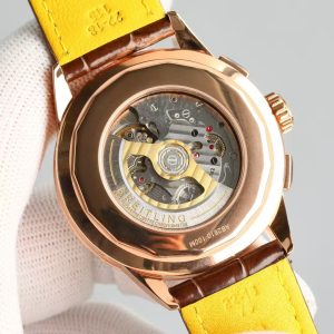 Breitling Navitimer Moonphase Super Clone – BLS Factory Rose Gold White Dial on Leather