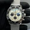 China Replica Breitling Superocean Heritage Chronograph “Panda Dial” Mesh Bracelet — BLS Factory