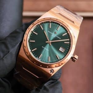 Super Clone Vacheron Constantin Historiques 4200H/000R-9359 37mm Green Dial Rose Gold Case Integrated Bracelet VC+ Factory