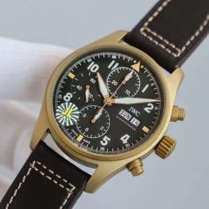 IWC Pilot Chronograph Spitfire Bronze IW387902 Green Dial Super Clone – JL Factory Replica (De-Homogenized)