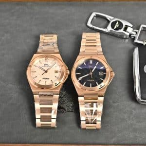 IWC Ingenieur Automatic 40 IW328907 Super Clone Replica Rose Gold – APS Factory (Black & Silver Dial)