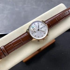 IWC Portugieser Chronograph IW3716 Super Clone — White Dial Rose Gold Case, AZ Factory