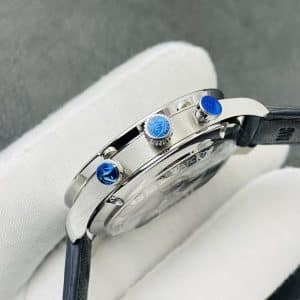 IWC Portugieser Chronograph IW371605 Super Clone — White Dial, Blue Hands, ZF Factory (150th Anniversary)