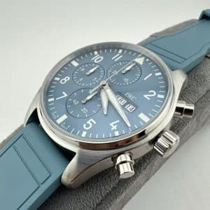 TWS Factory IWC Pilot Chronograph 41 IW388104 Blue Dial Super Clone Replica – Modern Pilot Chrono on Rubber