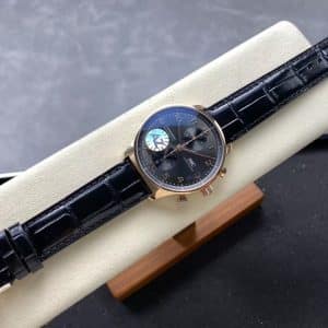 AZ Factory IWC Portuguese Chronograph IW3716-03 Rose Gold Blue Dial Super Clone Replica