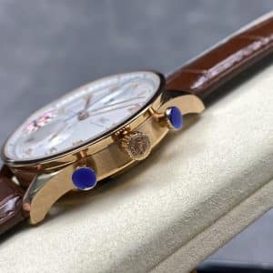 IWC Portugieser Chronograph IW3716 Super Clone — White Dial Rose Gold Case, AZ Factory