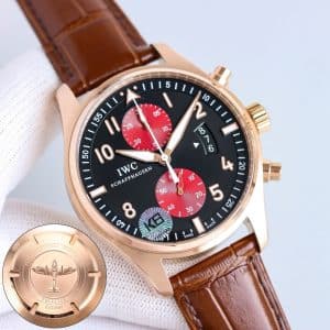 IWC Big Pilot Chronograph 46 IW502903 Rose Gold Black Dial Super Clone – KB Factory Replica