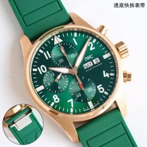 XZ Factory IWC Pilot Chronograph IW388102 Bronze Green Super Clone Replica – Bronze Pilot Chrono with Green Dial