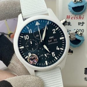IWC Pilot Chronograph Top Gun “Lake Tahoe” IW389105 White Ceramic Super Clone – APS Factory Replica (De-Homogenized)