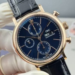 IWC Portofino Chronograph IW391036 Blue Dial Rose Gold Super Clone – GR Factory Replica