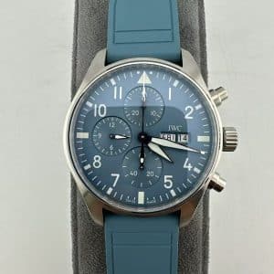 TWS Factory IWC Pilot Chronograph 41 IW388104 Blue Dial Super Clone Replica – Modern Pilot Chrono on Rubber