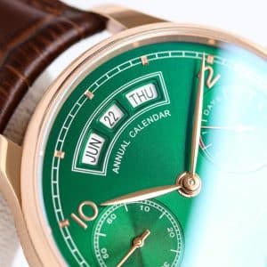ZF Factory IWC Portuguese Annual Calendar IW503502 Green Dial Super Clone Replica (V3 Version)