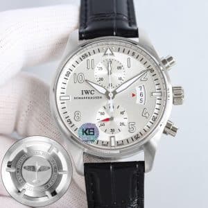 IWC Big Pilot Chronograph 46mm IW502902 Black/White Dial Super Clone – KB Factory Replica
