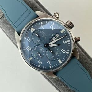 TWS Factory IWC Pilot Chronograph 41 IW388104 Blue Dial Super Clone Replica – Modern Pilot Chrono on Rubber