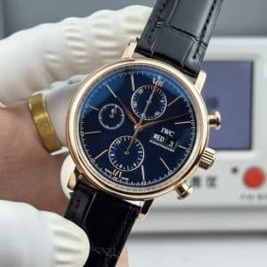 IWC Portofino Chronograph IW391036 Blue Dial Rose Gold Super Clone – GR Factory Replica