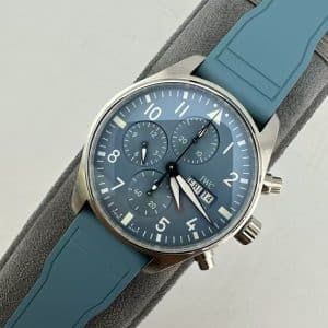 TWS Factory IWC Pilot Chronograph 41 IW388104 Blue Dial Super Clone Replica – Modern Pilot Chrono on Rubber