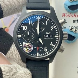 IWC Pilot Chronograph Top Gun IW389101 Black Ceramic Super Clone – APS Factory Replica (De-Homogenized)