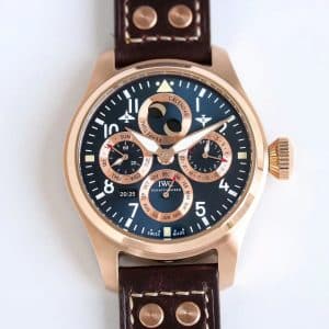 V9 Factory IWC Big Pilot Perpetual Calendar IW503605 “Spitfire” Rose Gold Super Clone Replica