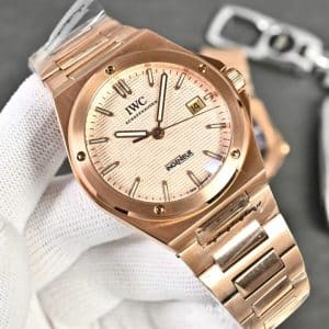 IWC Ingenieur Automatic 40 IW328907 Super Clone Replica Rose Gold – APS Factory (Black & Silver Dial)