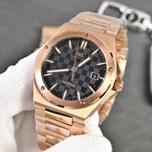 IWC Ingenieur Automatic 40 IW328907 Super Clone Replica Rose Gold – APS Factory (Black & Silver Dial)