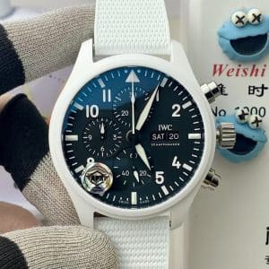 IWC Pilot Chronograph Top Gun “Lake Tahoe” IW389105 White Ceramic Super Clone – APS Factory Replica (De-Homogenized)