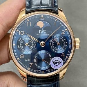 APS Factory IWC Portuguese Perpetual Calendar IW5033xx Blue Dial Super Clone Replica