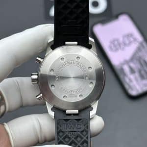 ZF Factory IWC Aquatimer Chronograph IW376709 Black Dial with Yellow Bezel Super Clone Replica