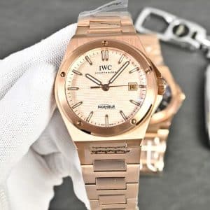 IWC Ingenieur Automatic 40 IW328907 Super Clone Replica Rose Gold – APS Factory (Black & Silver Dial)