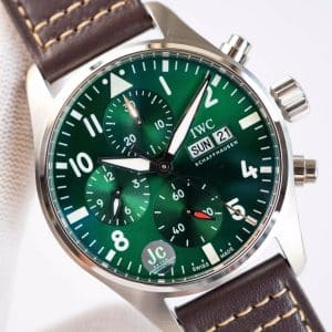 IWC Pilot Chronograph Spitfire Green Dial IW377724 Super Clone – JC Factory Replica (De-Homogenized)