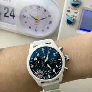 IWC Pilot Chronograph Top Gun “Lake Tahoe” IW389105 White Ceramic Super Clone – APS Factory Replica (De-Homogenized)