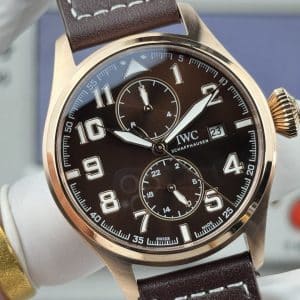 IWC Big Pilot 8 Days Heritage IW5158 Rose Gold Brown Dial Super Clone – TW Factory Replica