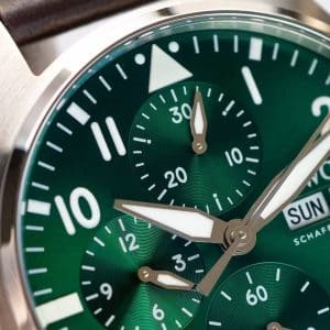 IWC Pilot Chronograph Spitfire Green Dial IW377724 Super Clone – JC Factory Replica (De-Homogenized)