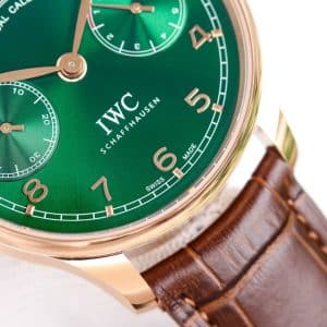 ZF Factory IWC Portuguese Annual Calendar IW503502 Green Dial Super Clone Replica (V3 Version)