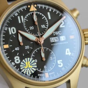 IWC Pilot Chronograph Spitfire Bronze IW387902 Green Dial Super Clone – JL Factory Replica (De-Homogenized)