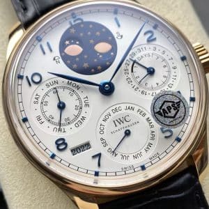APS Factory IWC Portuguese Perpetual Calendar IW5033 Rose Gold White Dial Super Clone Replica