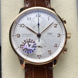 IWC Portugieser Chronograph IW3716 Super Clone — White Dial Rose Gold Case, AZ Factory